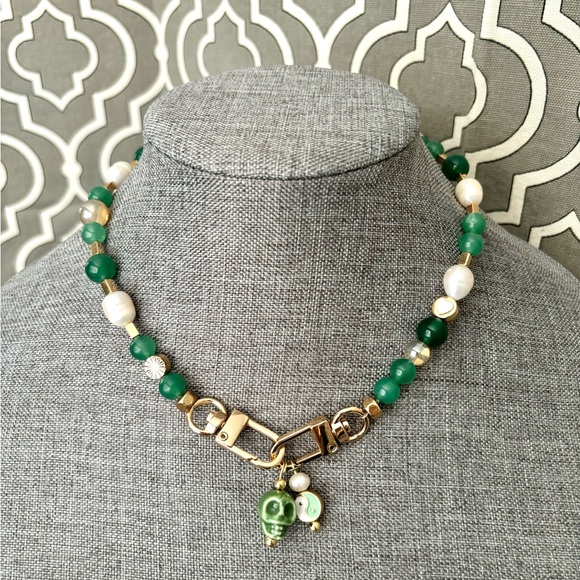 NEW Jade and Pearl Necklace - Picture 4 of 6